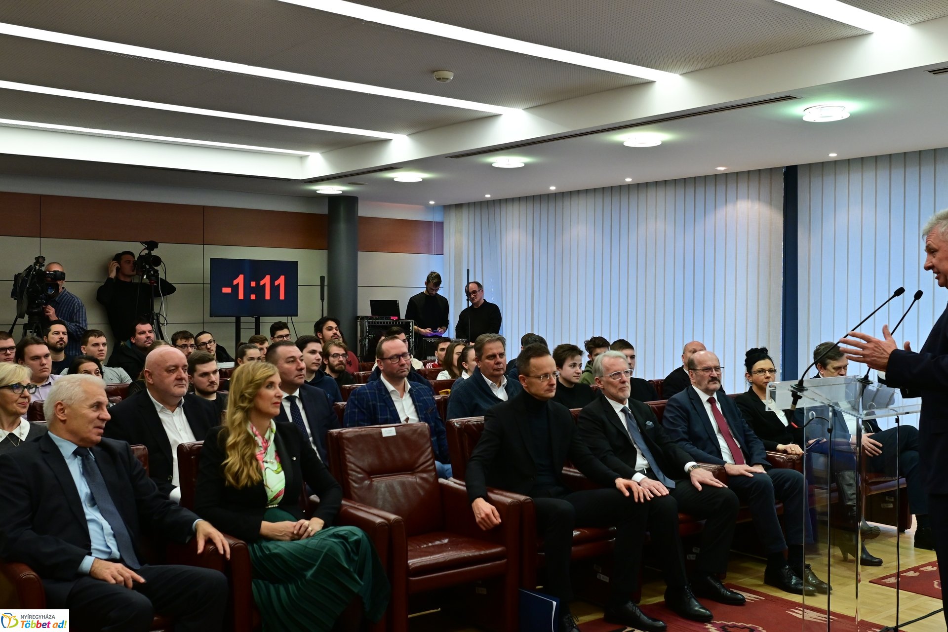 Szijjártó Péter előadása a Nyíregyházi Egyetemen 2024