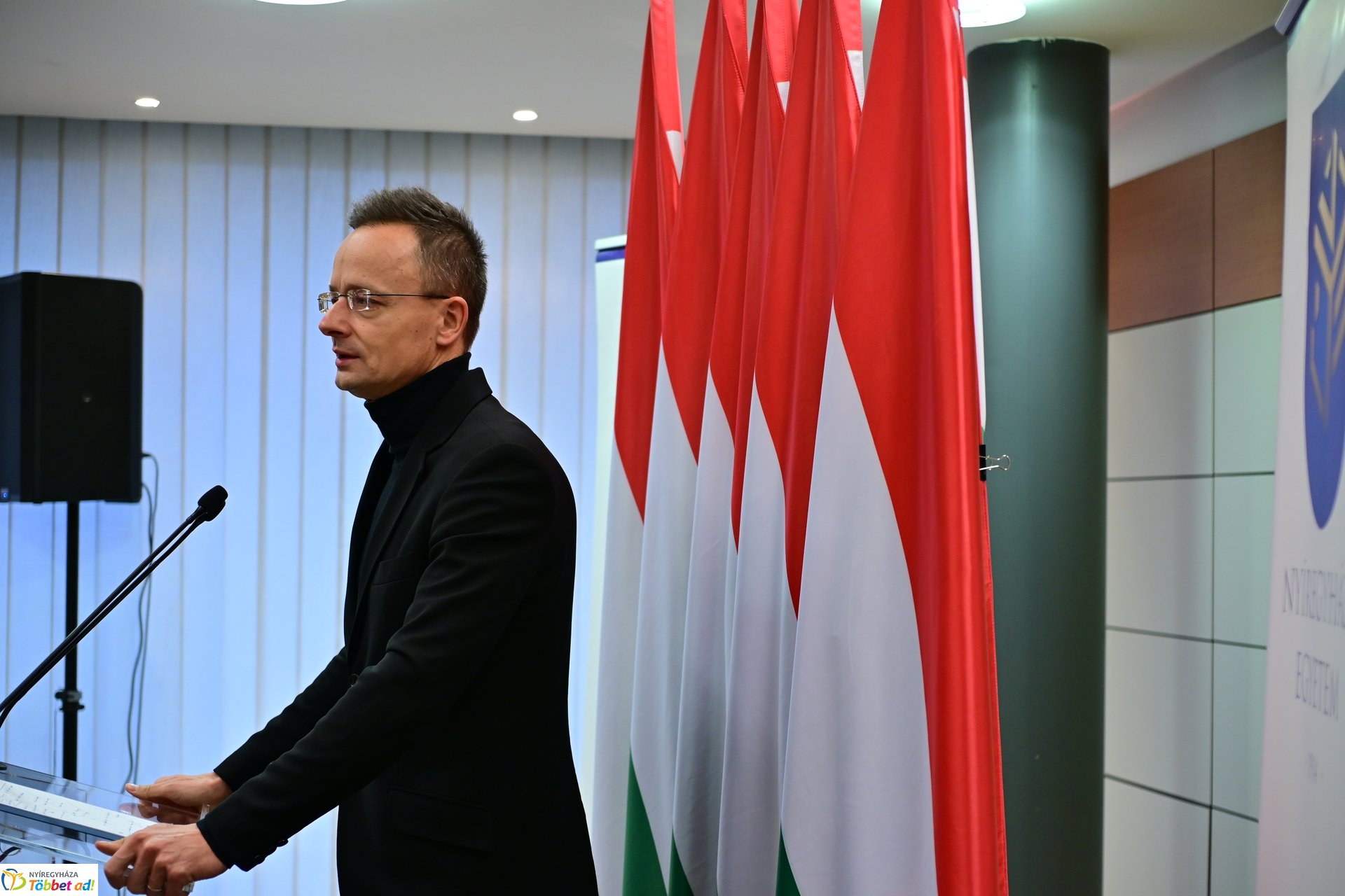 Szijjártó Péter előadása a Nyíregyházi Egyetemen 2024