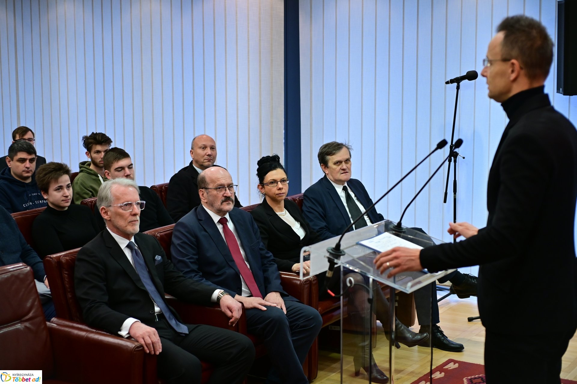 Szijjártó Péter előadása a Nyíregyházi Egyetemen 2024