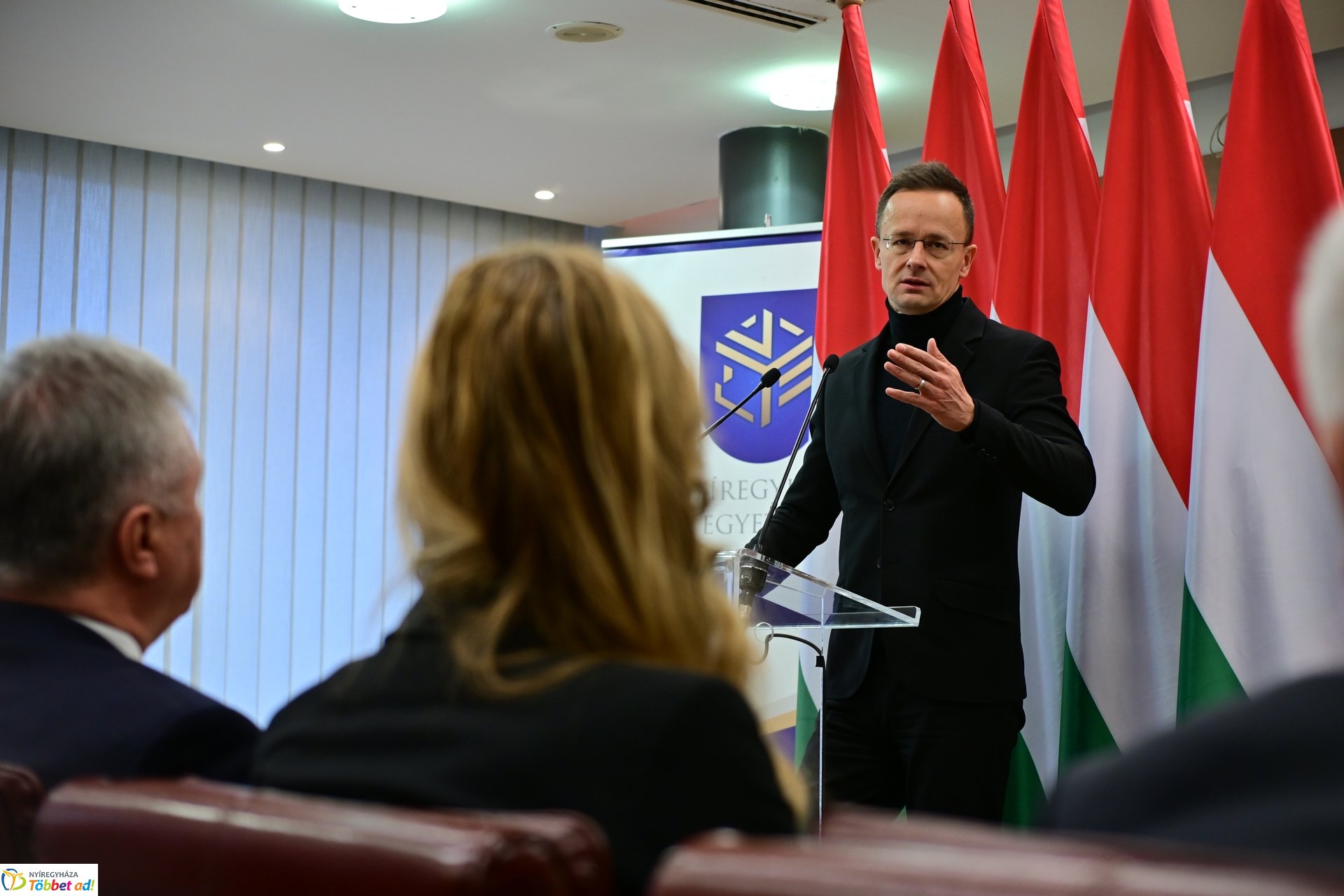 Szijjártó Péter előadása a Nyíregyházi Egyetemen 2024