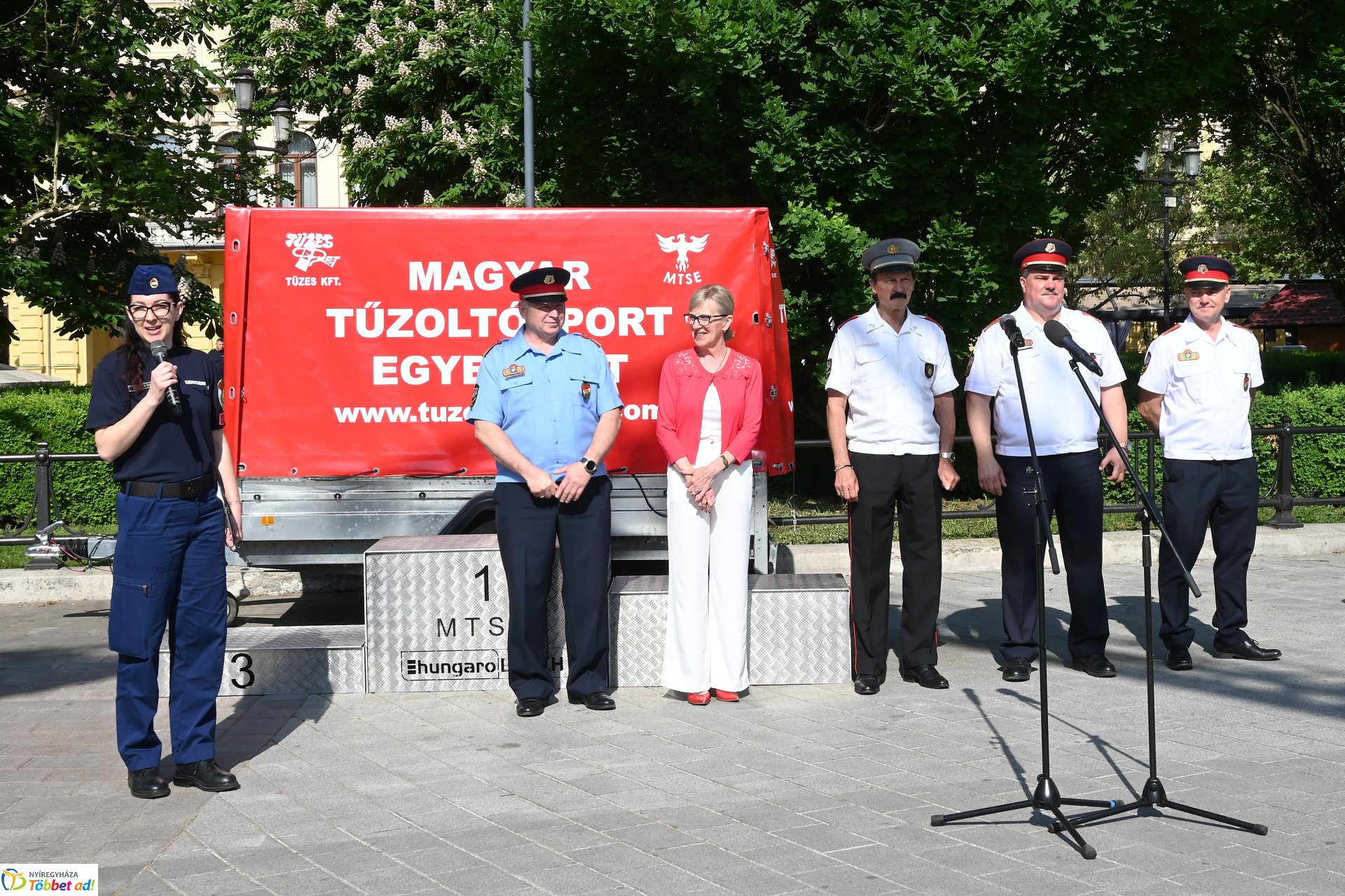 Sztárek Ferenc Tűzoltó Erőpróba Nyíregyháza belvárosában