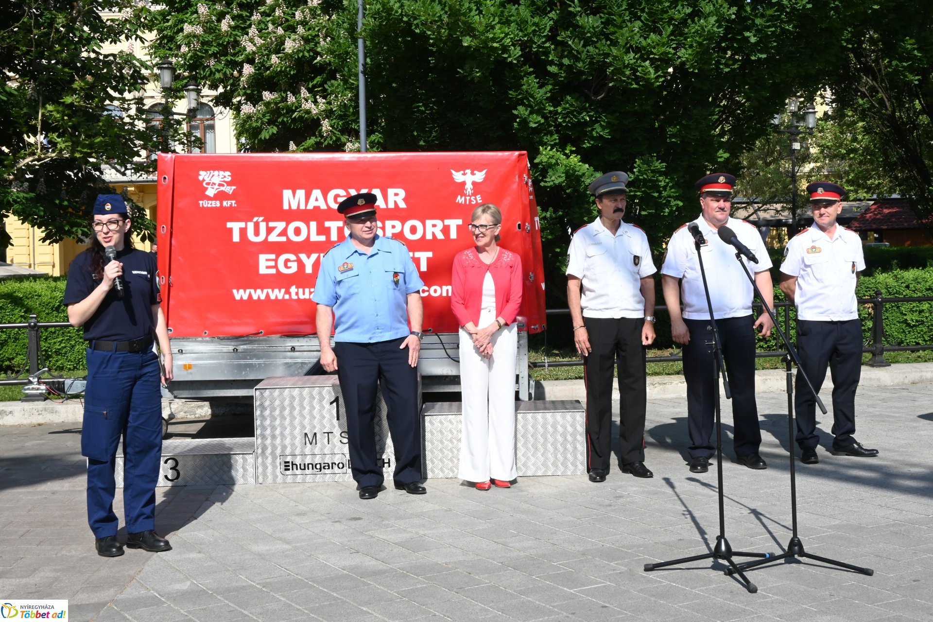 Sztárek Ferenc Tűzoltó Erőpróba Nyíregyháza belvárosában