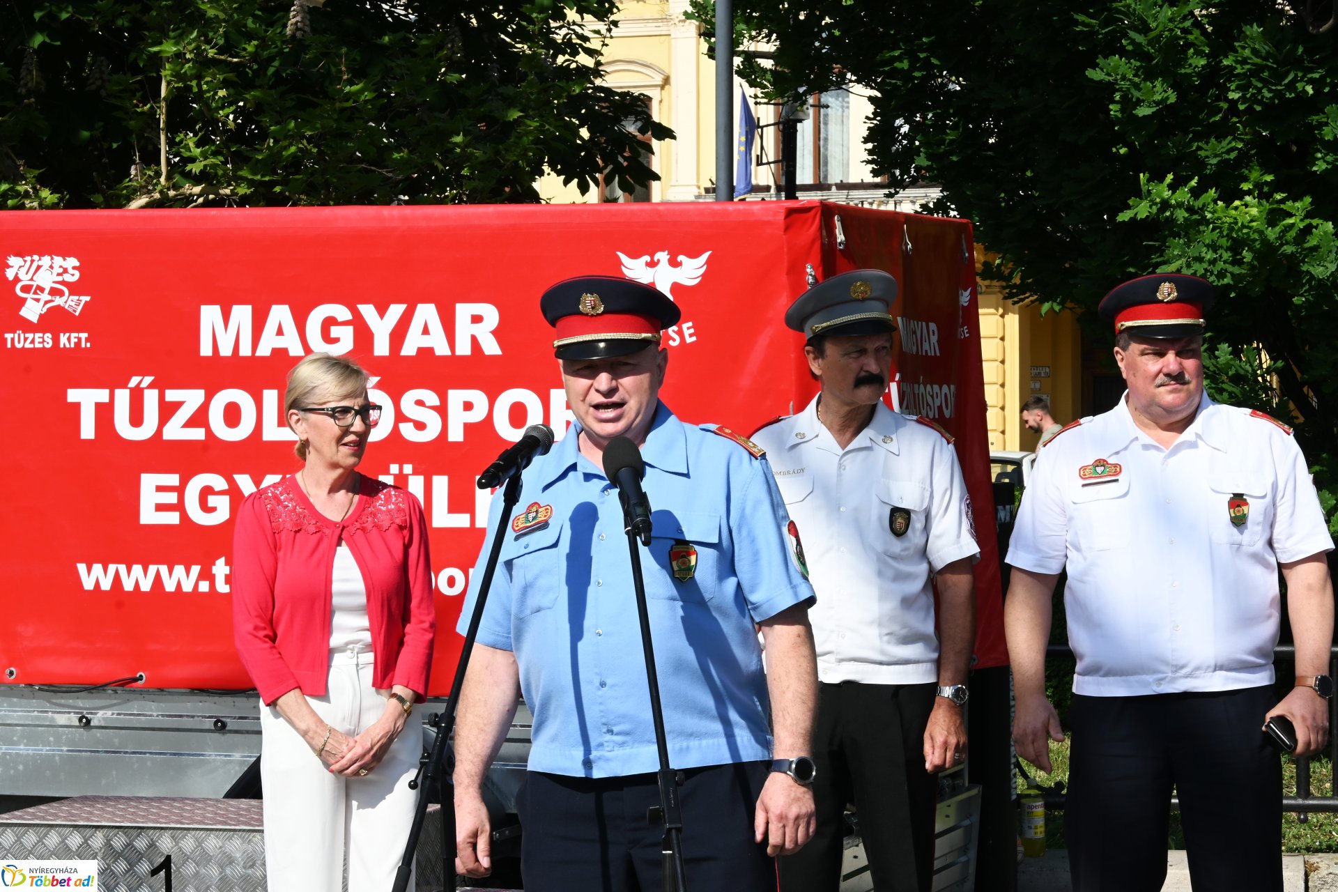 Sztárek Ferenc Tűzoltó Erőpróba Nyíregyháza belvárosában