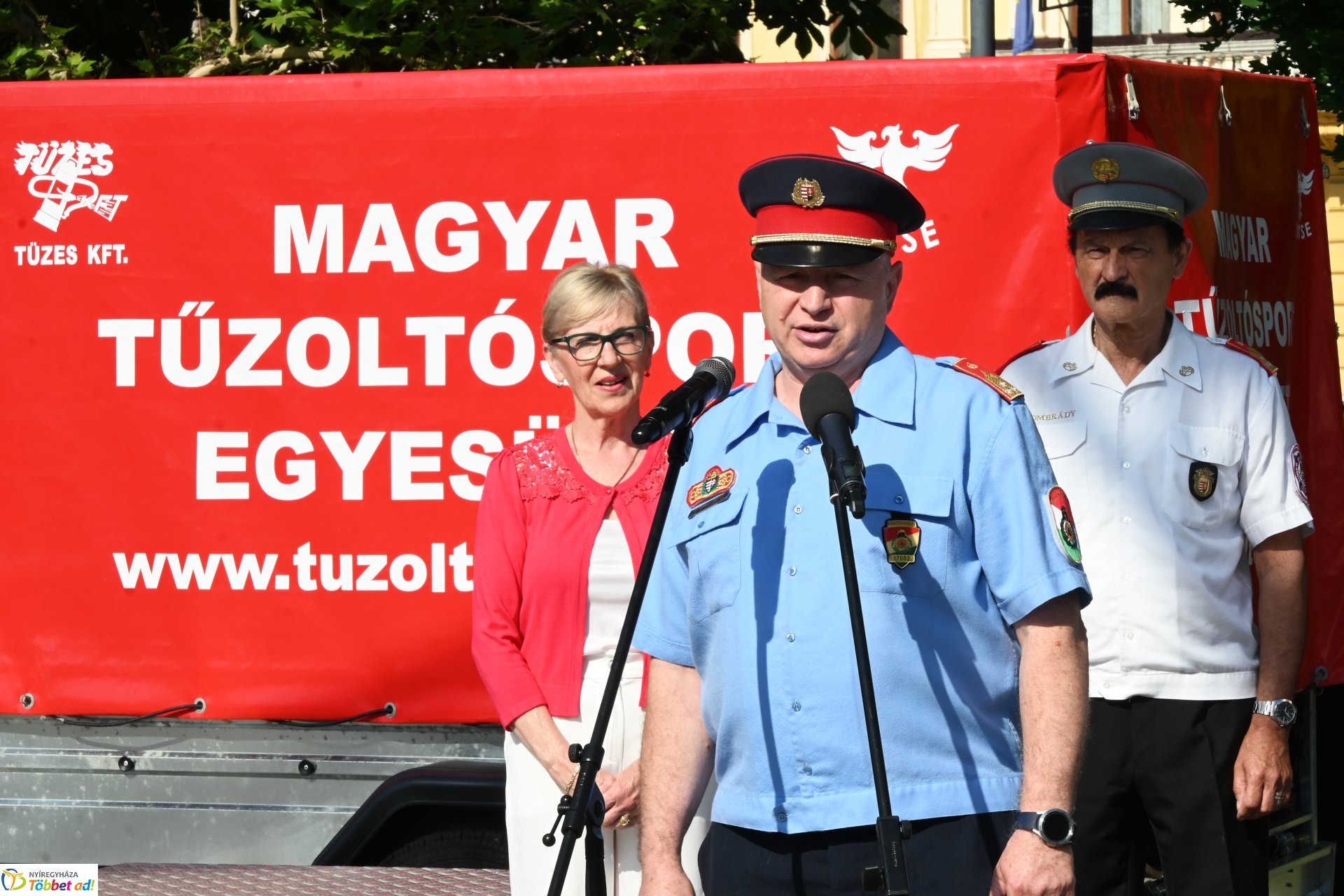 Sztárek Ferenc Tűzoltó Erőpróba Nyíregyháza belvárosában