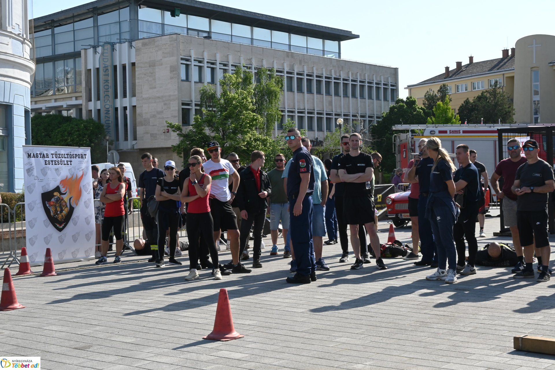 Sztárek Ferenc Tűzoltó Erőpróba Nyíregyháza belvárosában