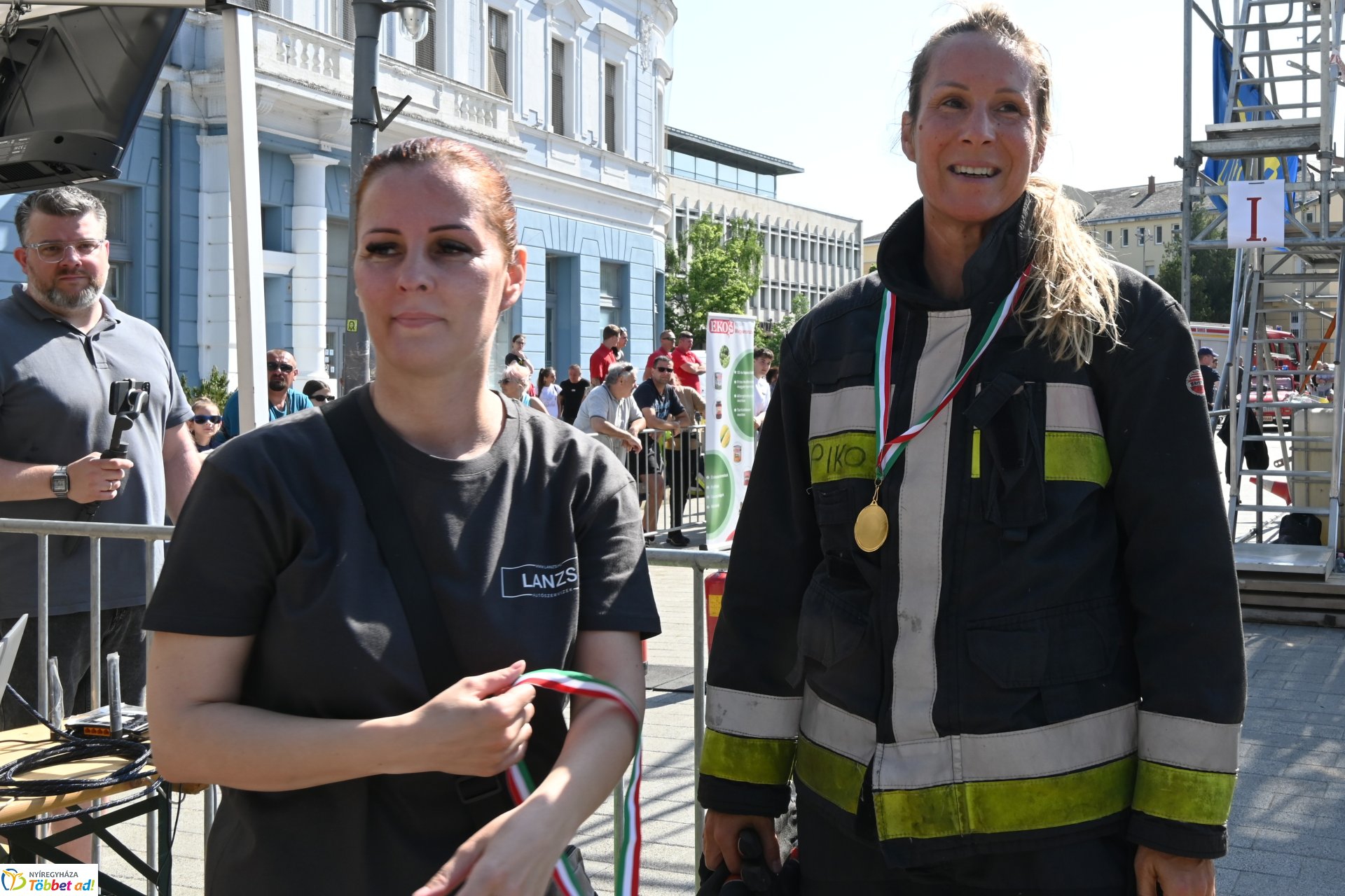 Sztárek Ferenc Tűzoltó Erőpróba Nyíregyháza belvárosában
