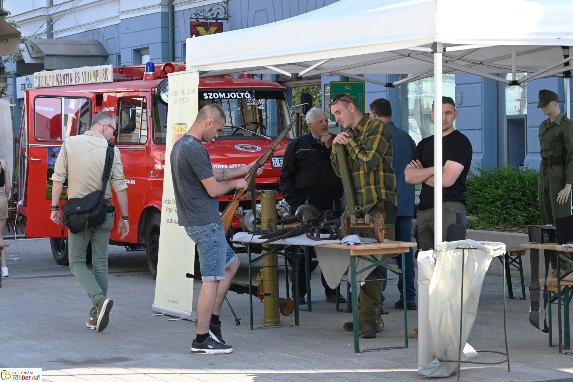 Sztárek Ferenc Tűzoltó Erőpróba Nyíregyháza belvárosában