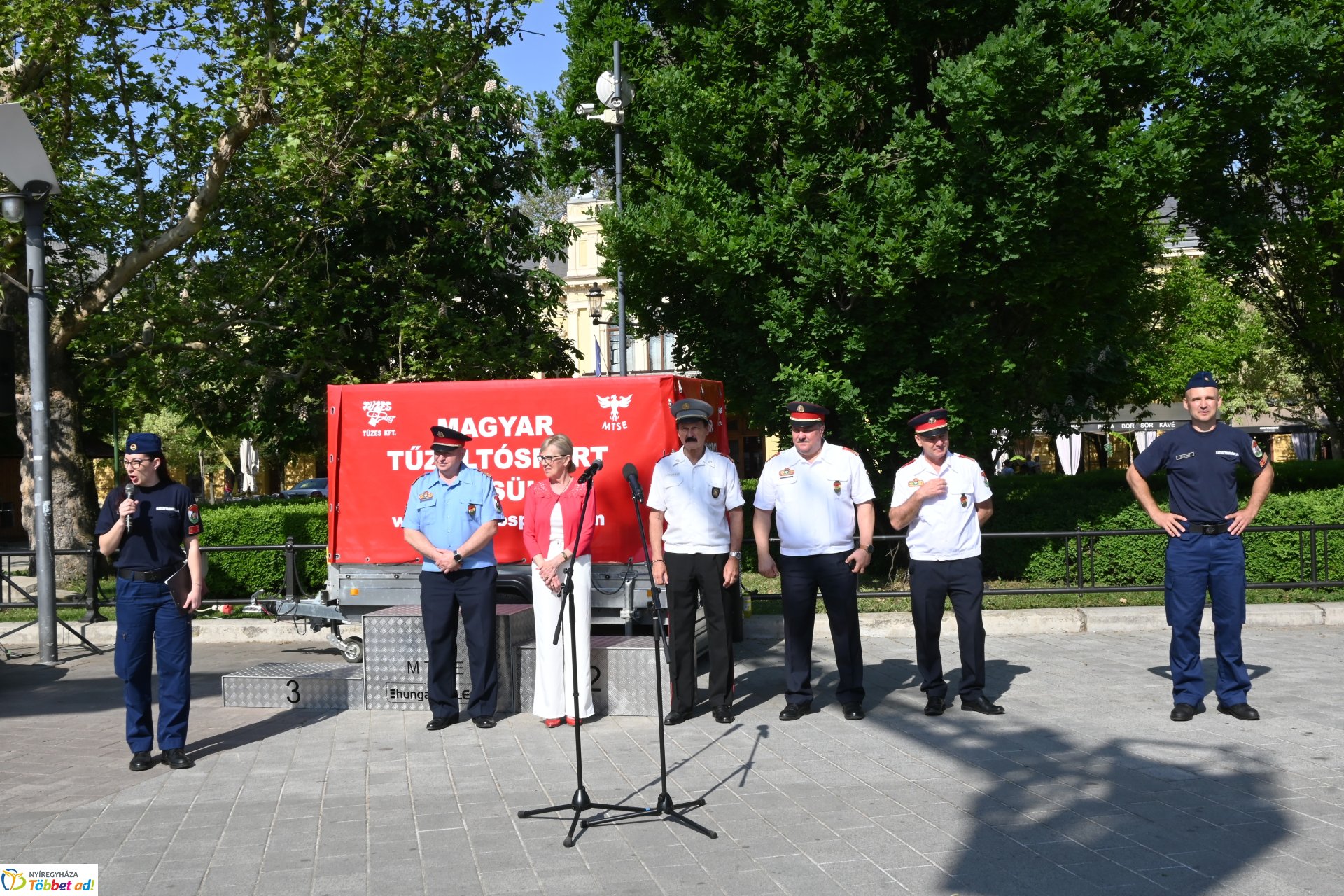 Sztárek Ferenc Tűzoltó Erőpróba Nyíregyháza belvárosában