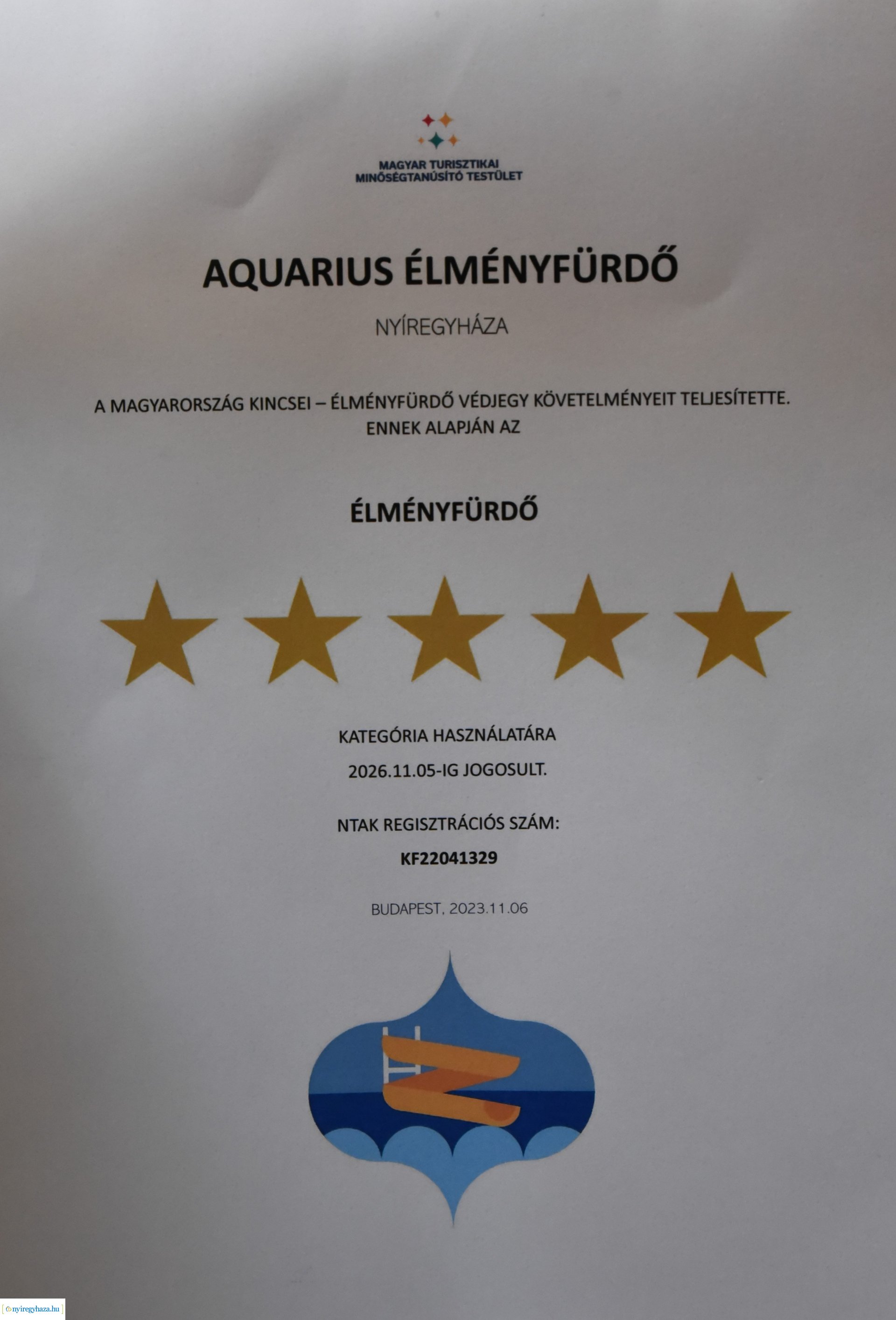 Tájékoztató az Aquarius Élményfürdő újdonságairól