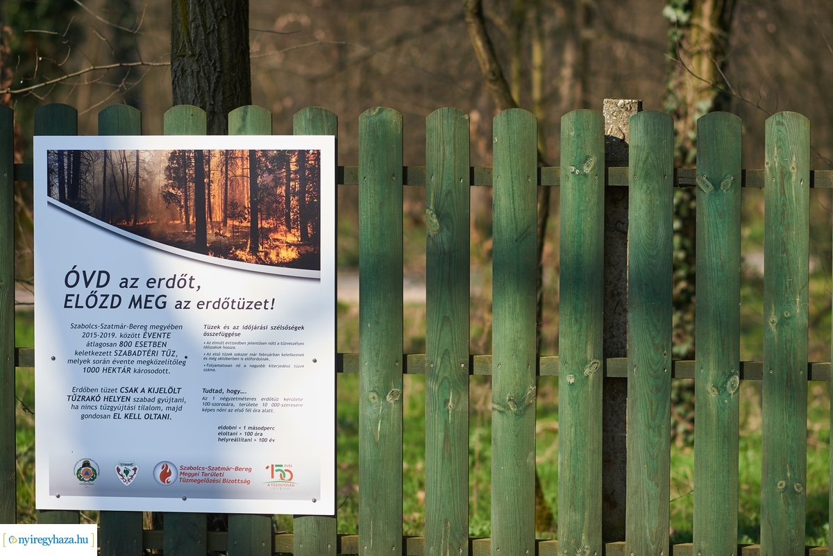 Tájékoztató tábla az Erdei Tornapályán