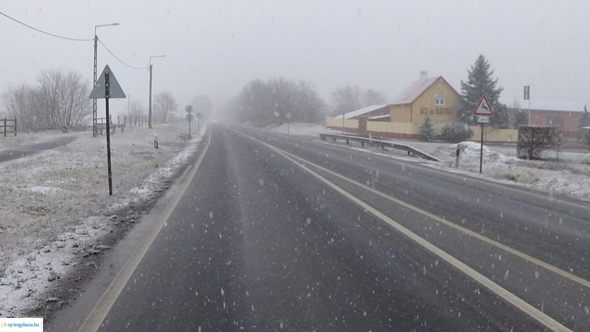 Télies útviszonyok Nyíregyházán