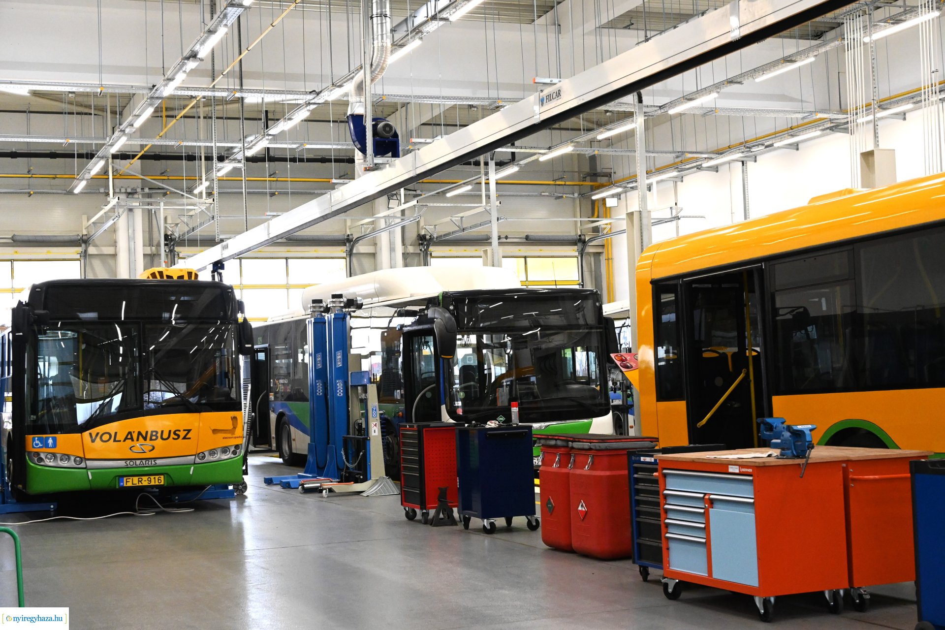 Teljes kapacitással üzemel a Volánbusz Zrt. új telephelye Nyíregyházán