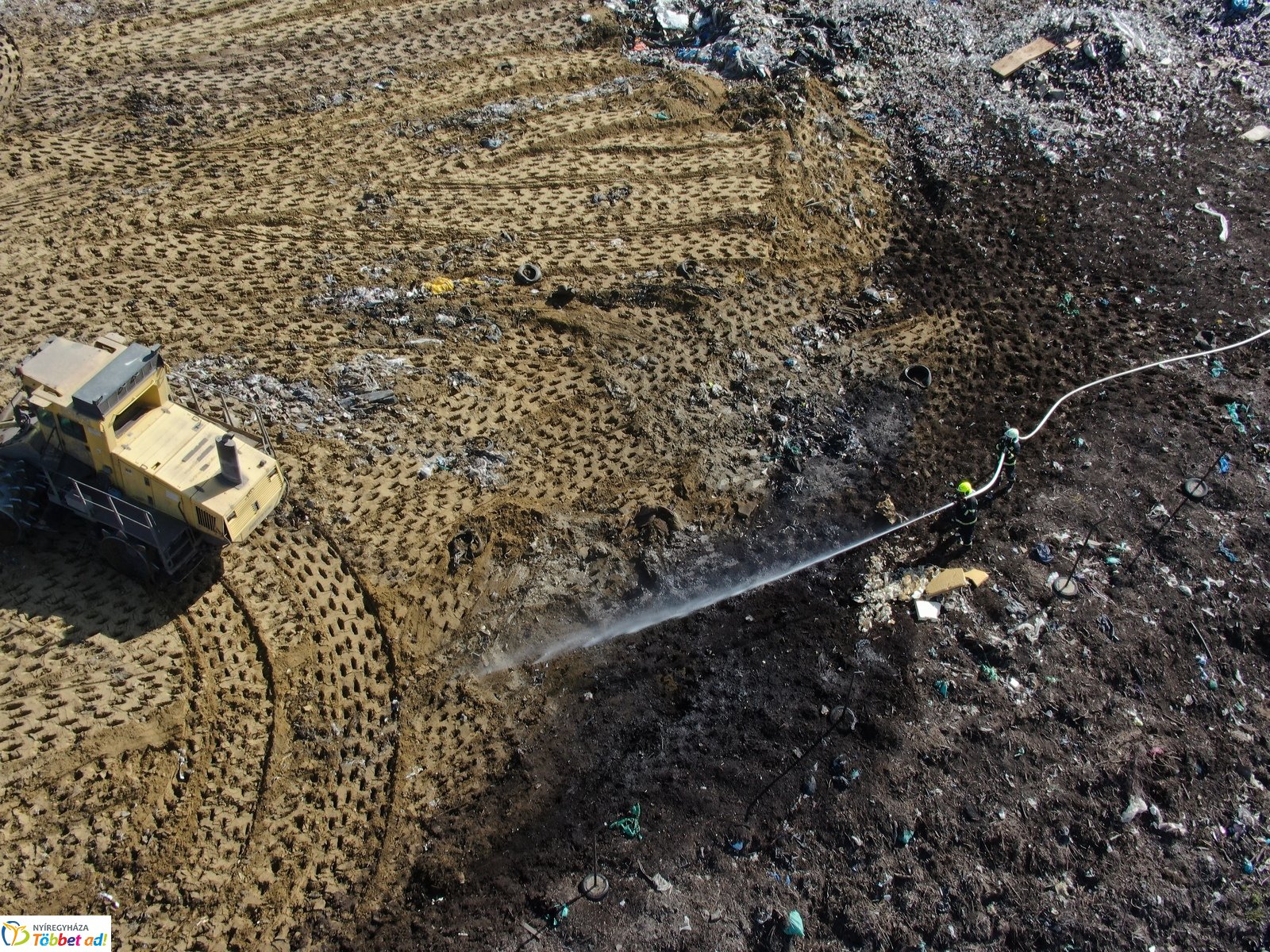 Tűz a szeméttelepen