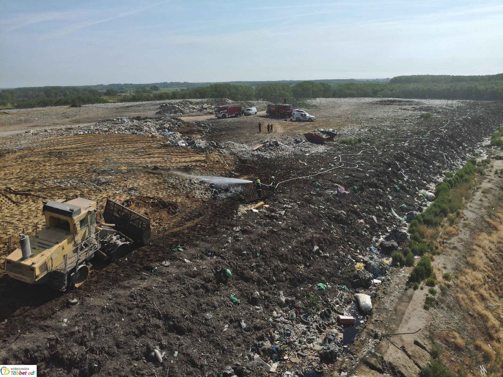 Tűz a szeméttelepen