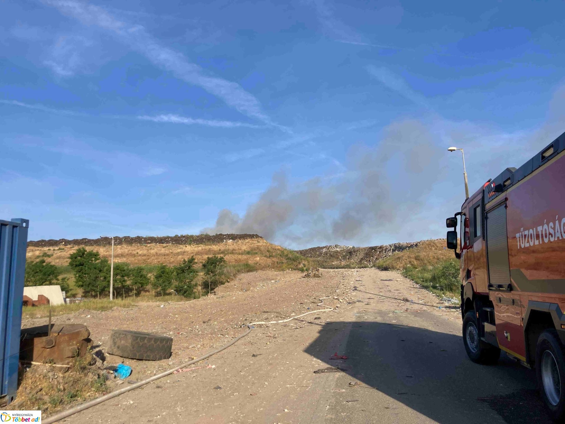 Tűz a szeméttelepen