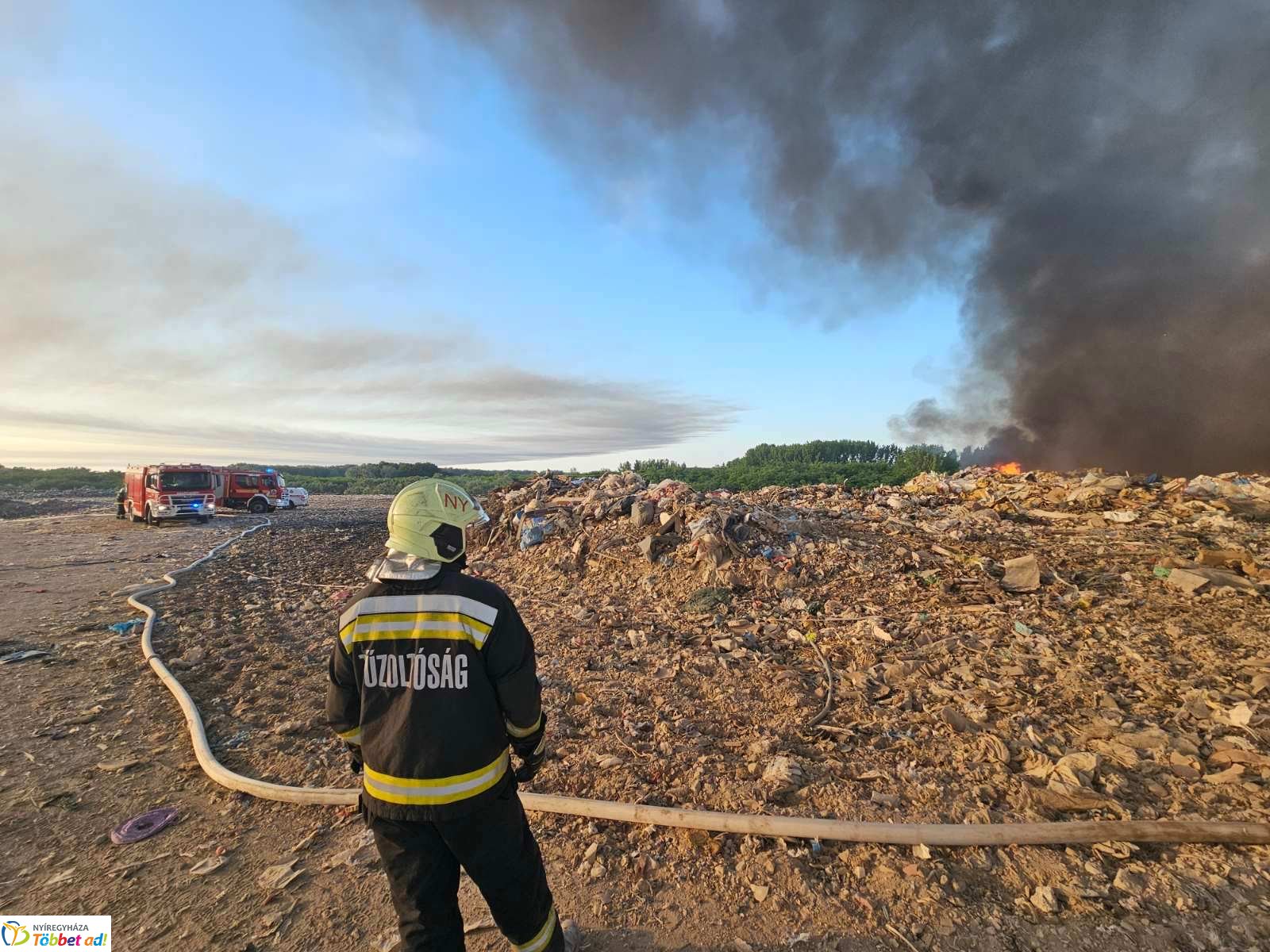 Tűz a szeméttelepen