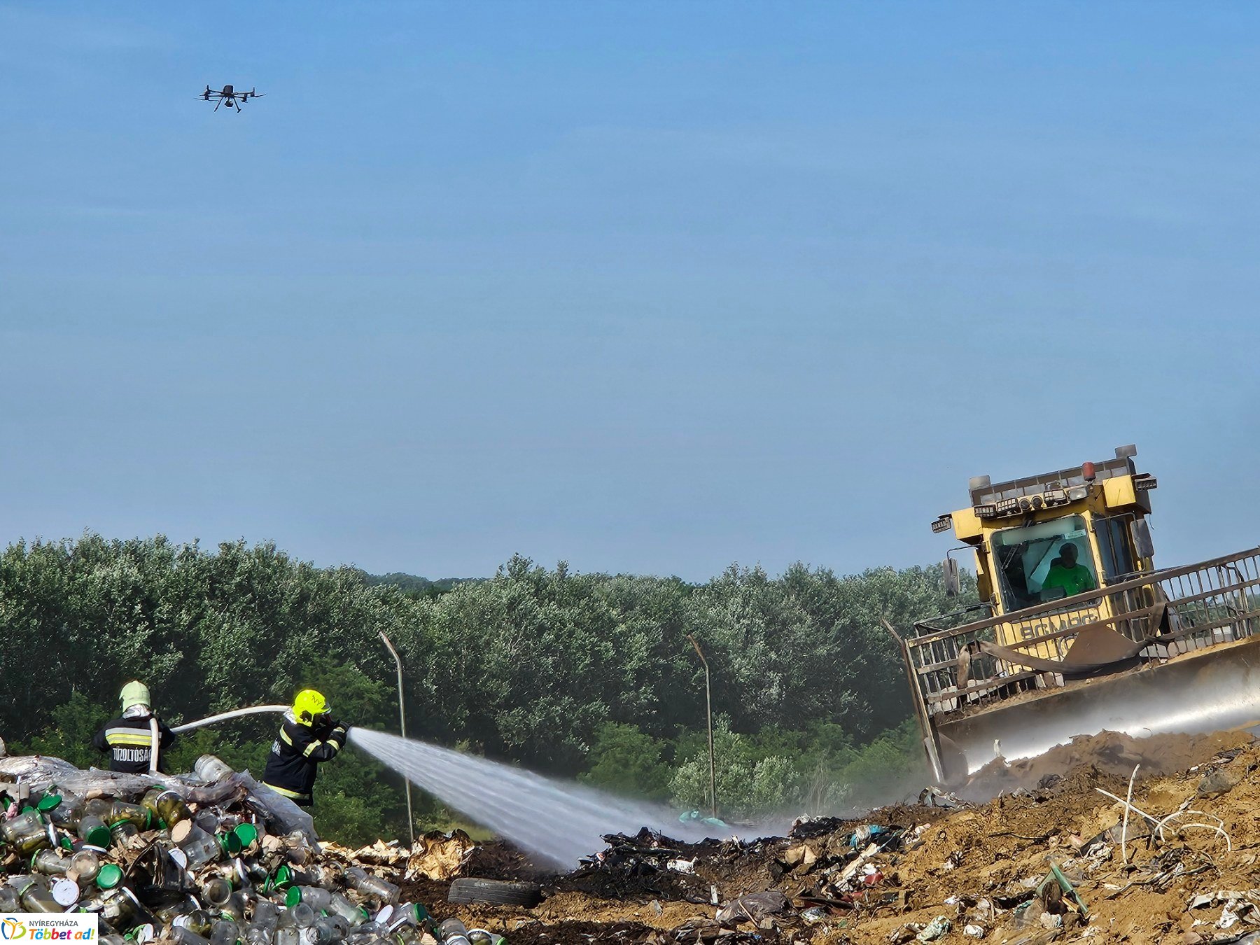 Tűz a szeméttelepen