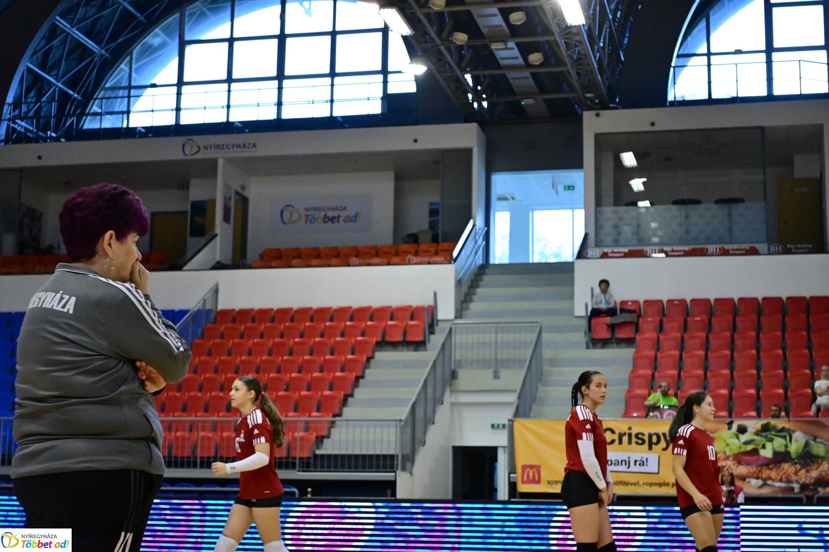 U15 leány röplabda az Arénában 2025 májusában