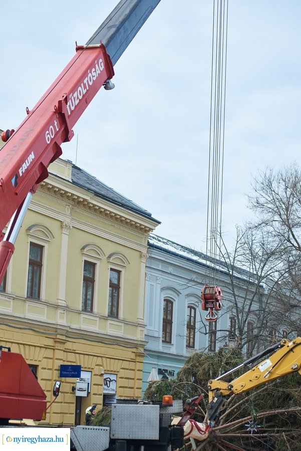 Újra a helyén a karácsonyfa