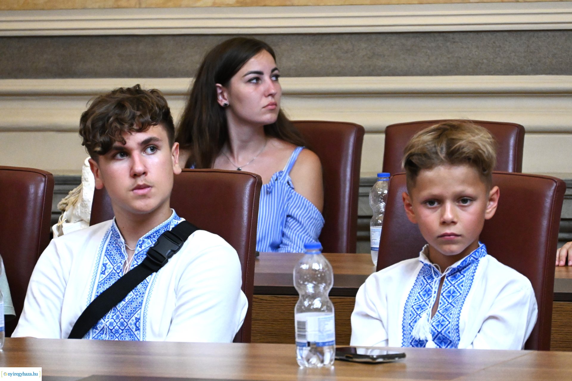 Ukrán gyerekek köszöntése a Városházán