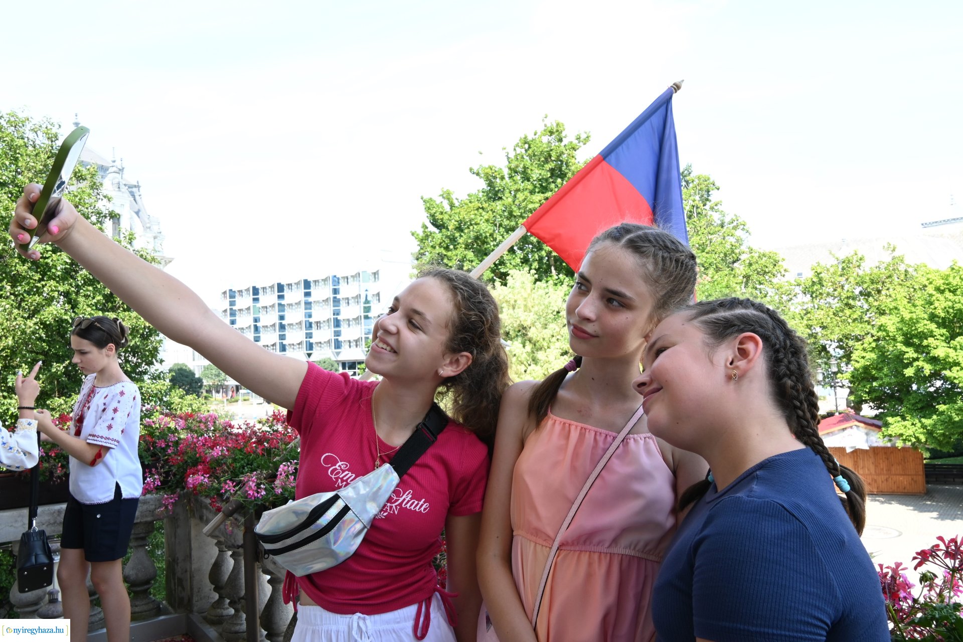 Ukrán gyerekek köszöntése a Városházán