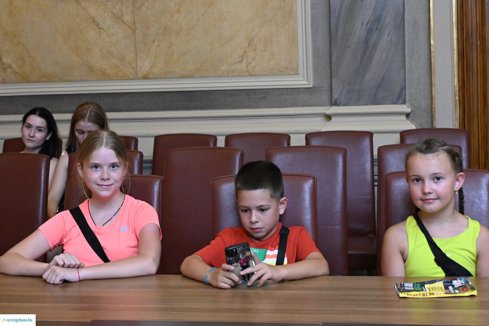 Ukrán gyerekek köszöntése a Városházán