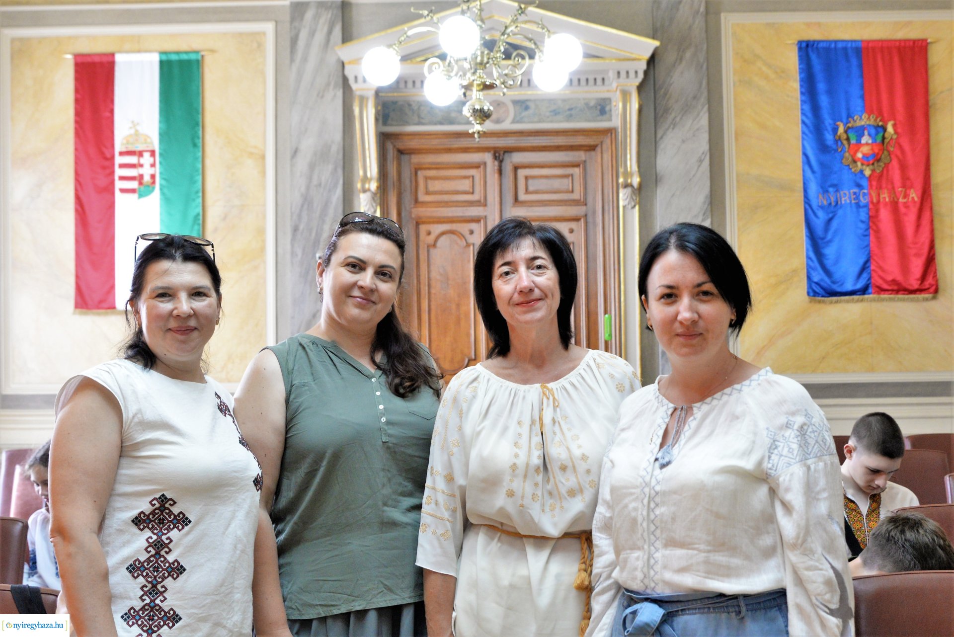 Ukrán gyerekek látogatása a Városházán