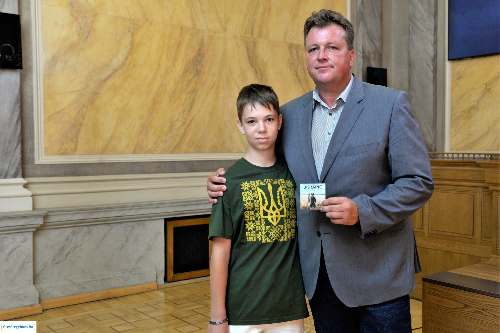 Ukrán gyerekek látogatása a Városházán