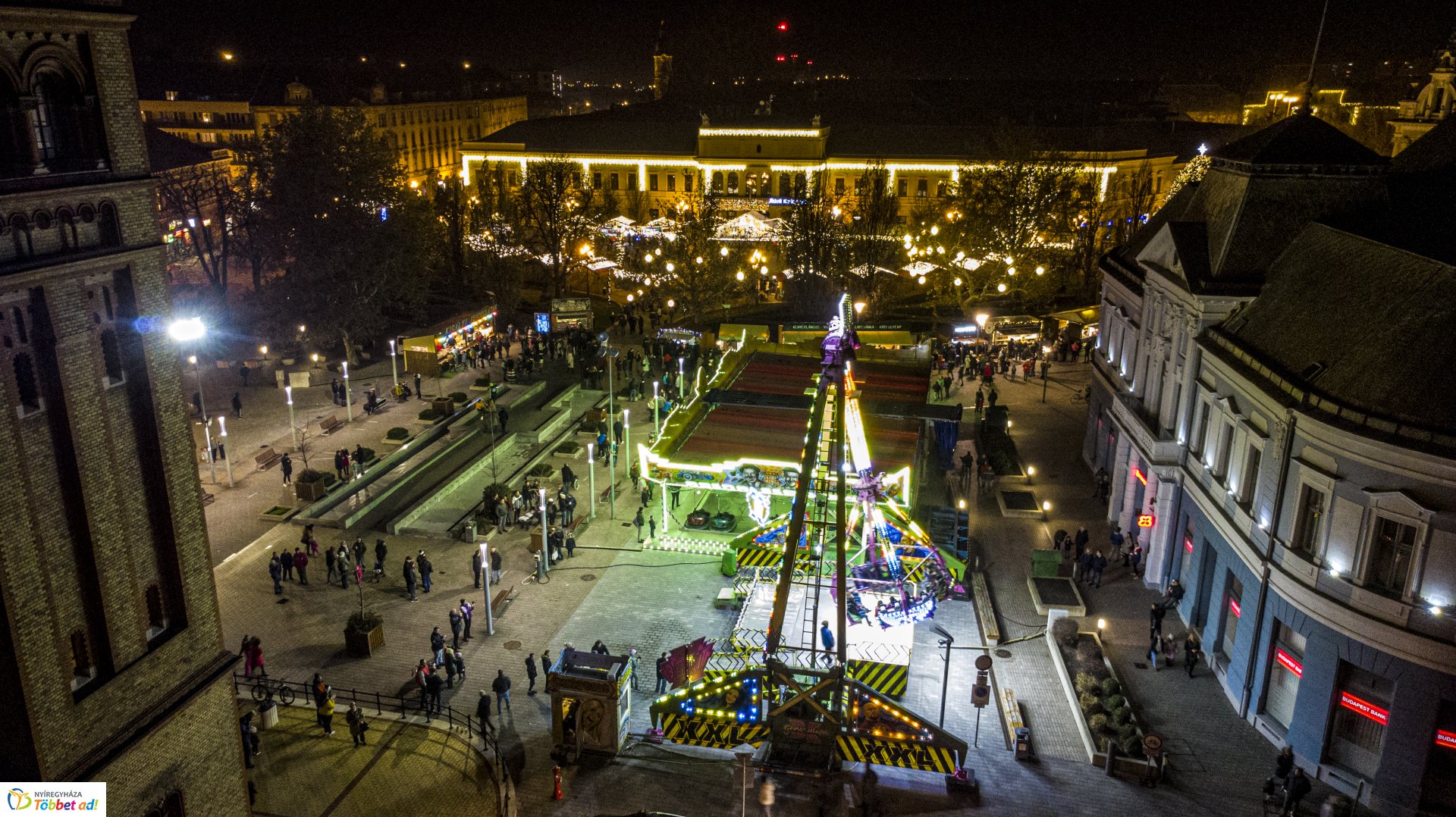 Ünnepi fények a magasból