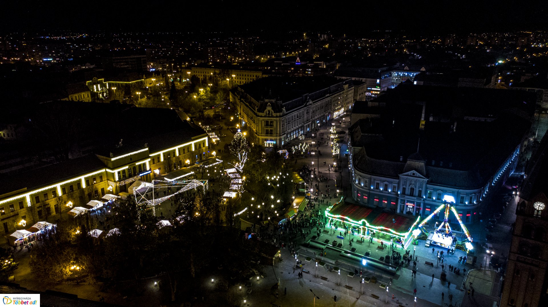 Ünnepi fények a magasból