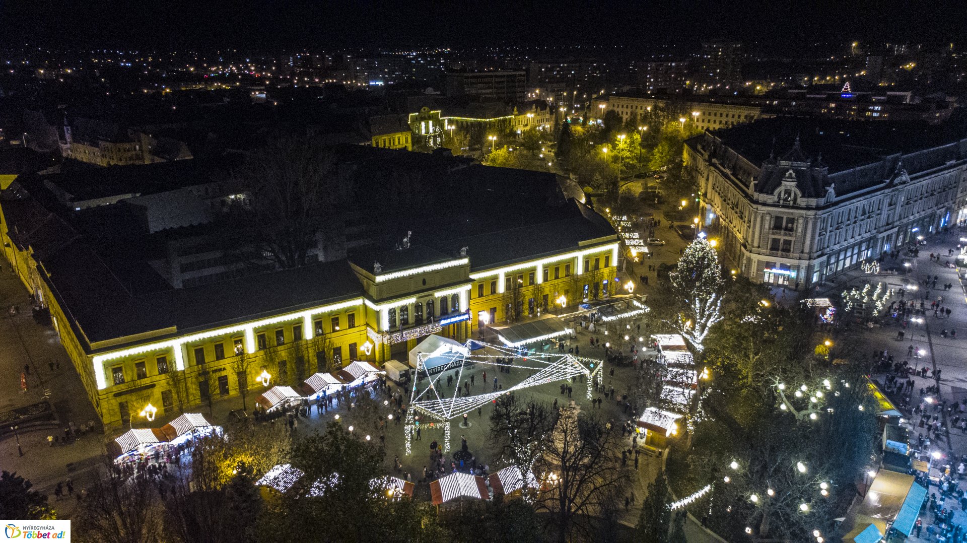 Ünnepi fények a magasból