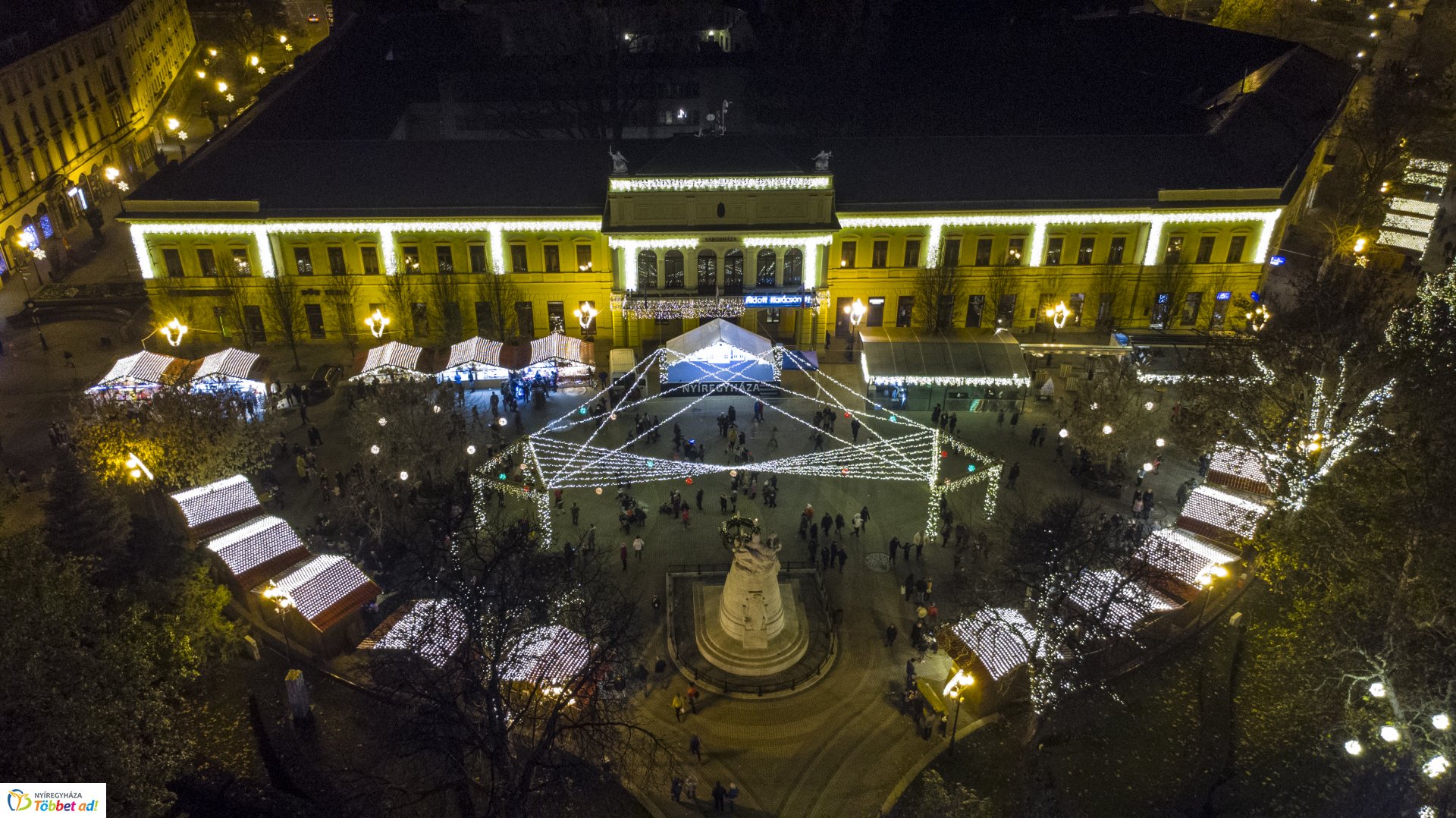 Ünnepi fények a magasból