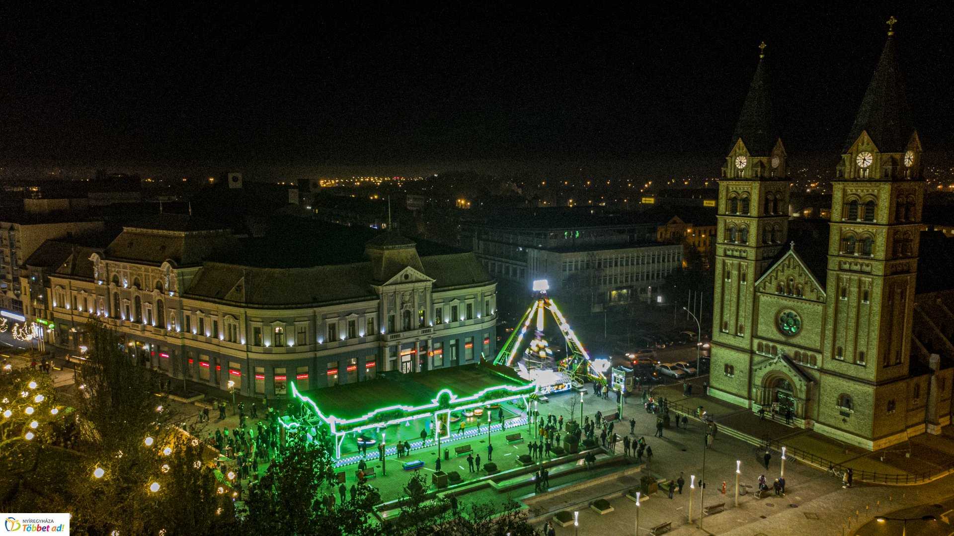 Ünnepi fények a magasból