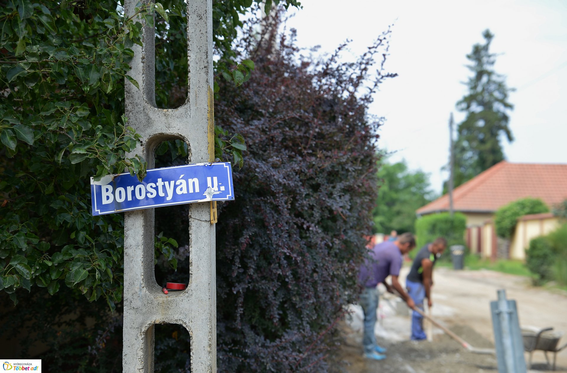 Útépítés a Borostyán utcán