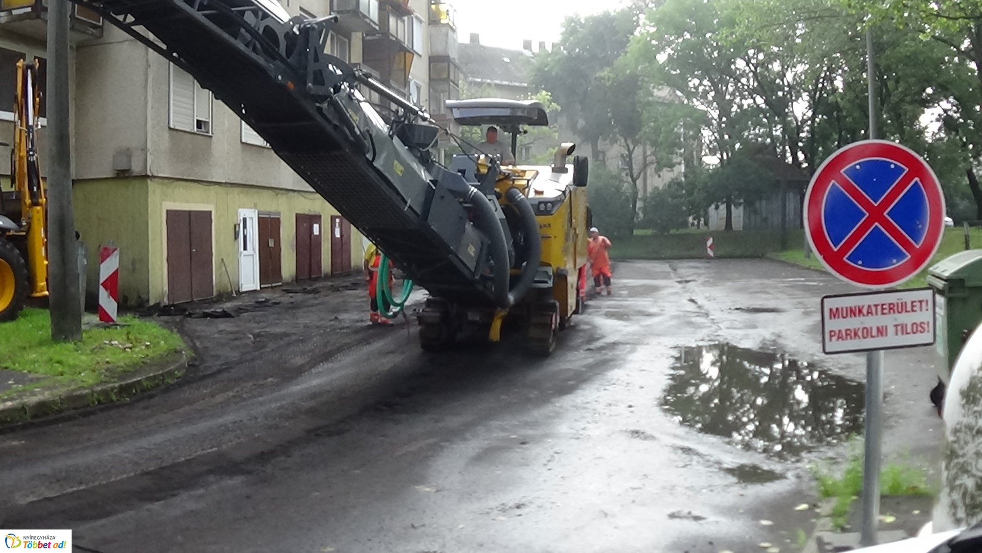 Útfelmarási munkálatok az Árpád utcán