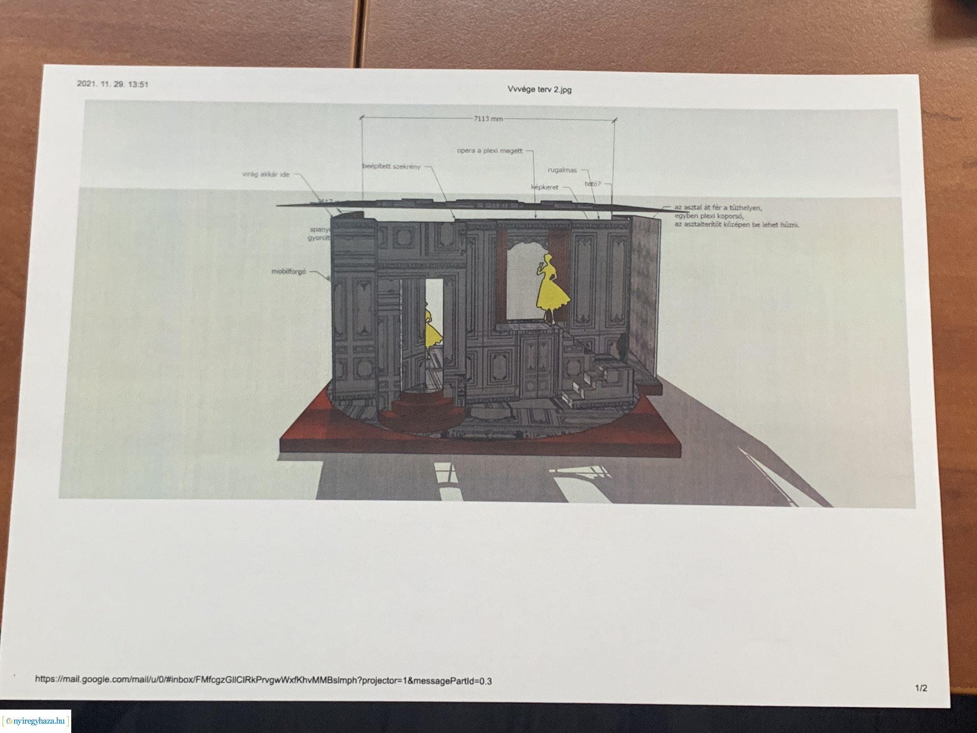 Váratlan vendég díszlet- és jelmezterv elfogadás