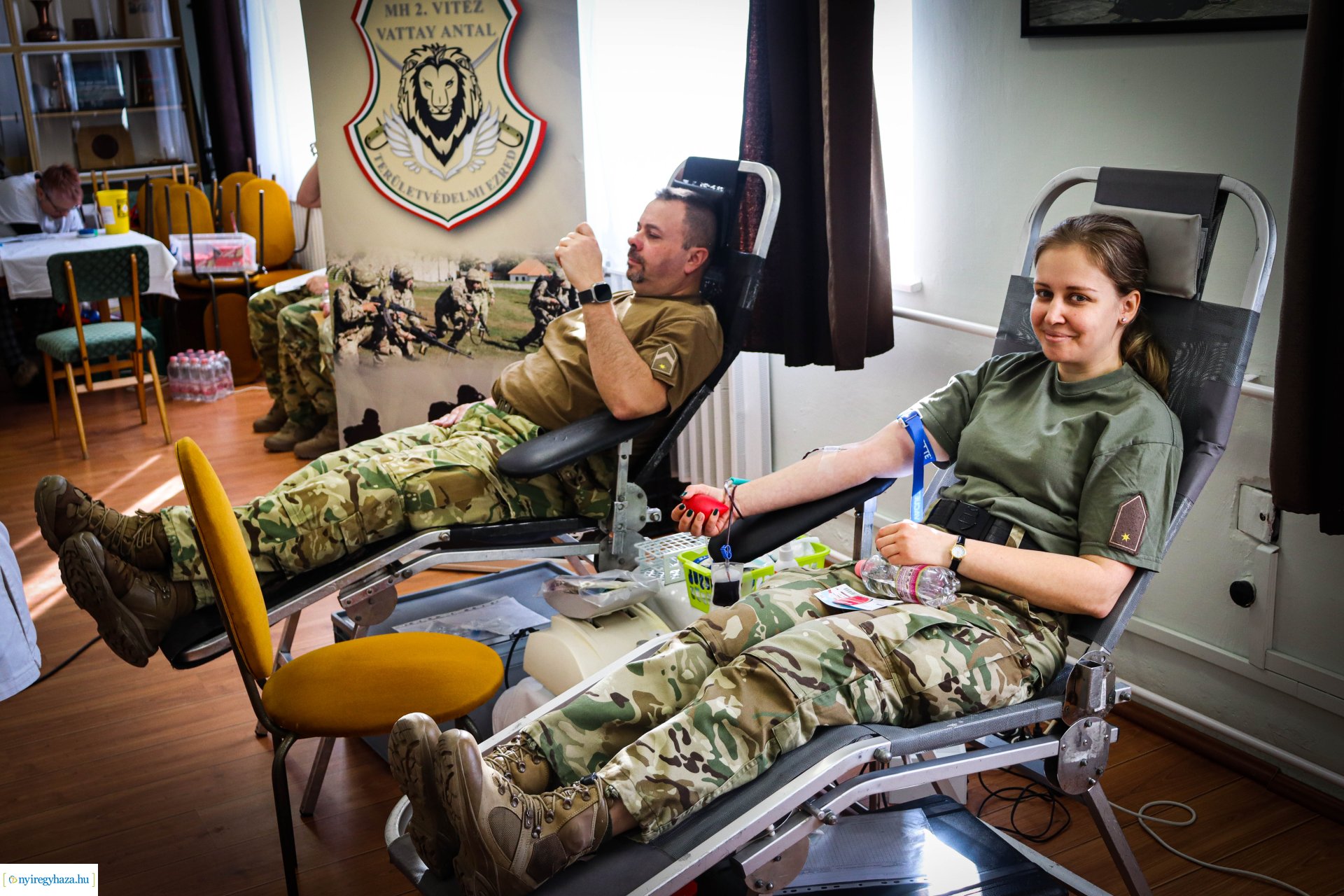 Vért adtak a katonák Nyírteleken