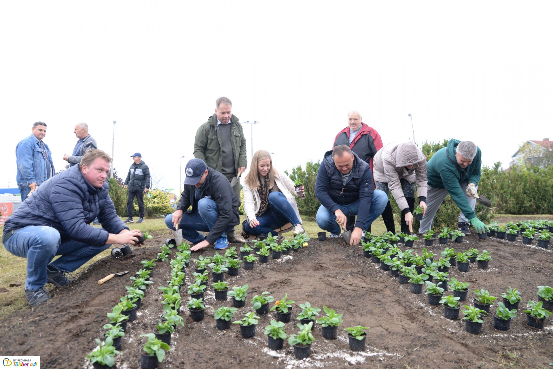 Virágültetés a Kertvárosban
