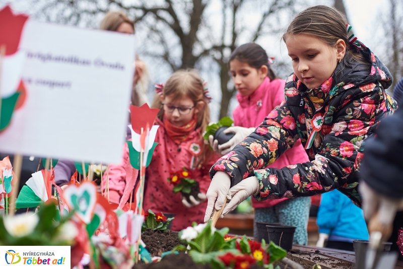 Virágültetés ovisokkal