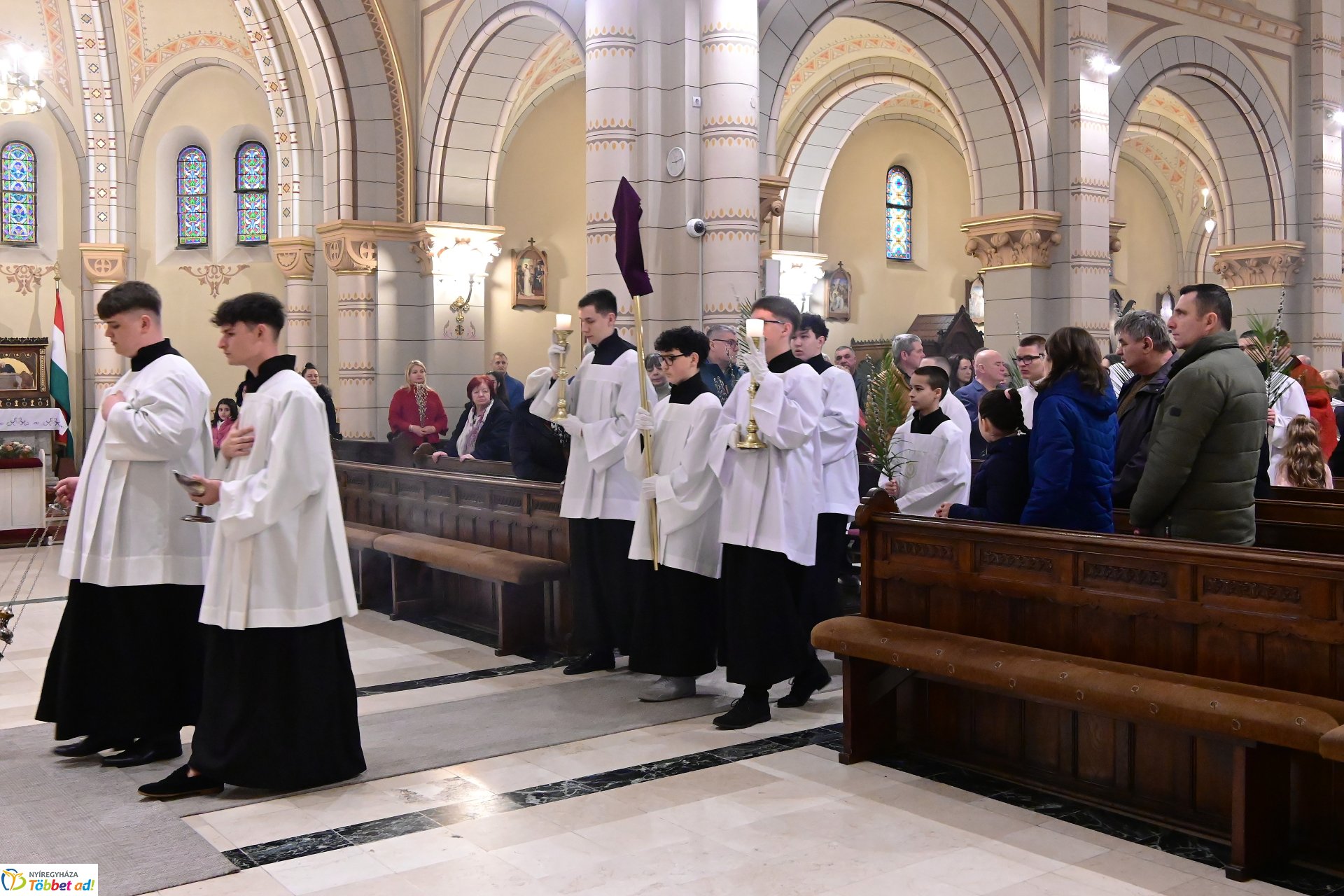 Virágvasárnap a Magyarok Nagyasszonya-társszékesegyházban Nyíregyházán