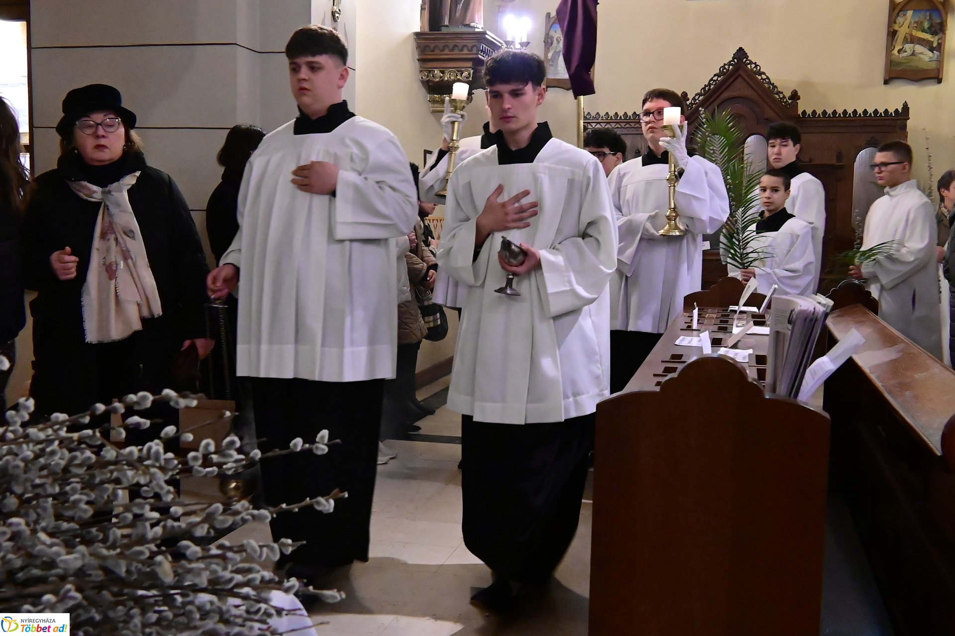 Virágvasárnap a Magyarok Nagyasszonya-társszékesegyházban Nyíregyházán