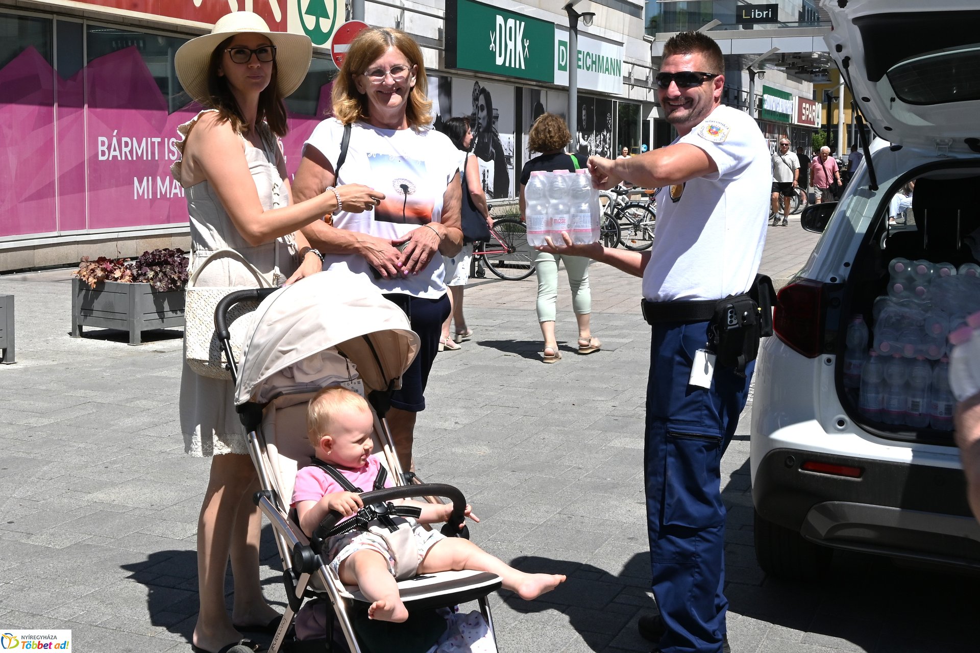 Vízosztás a belvárosban