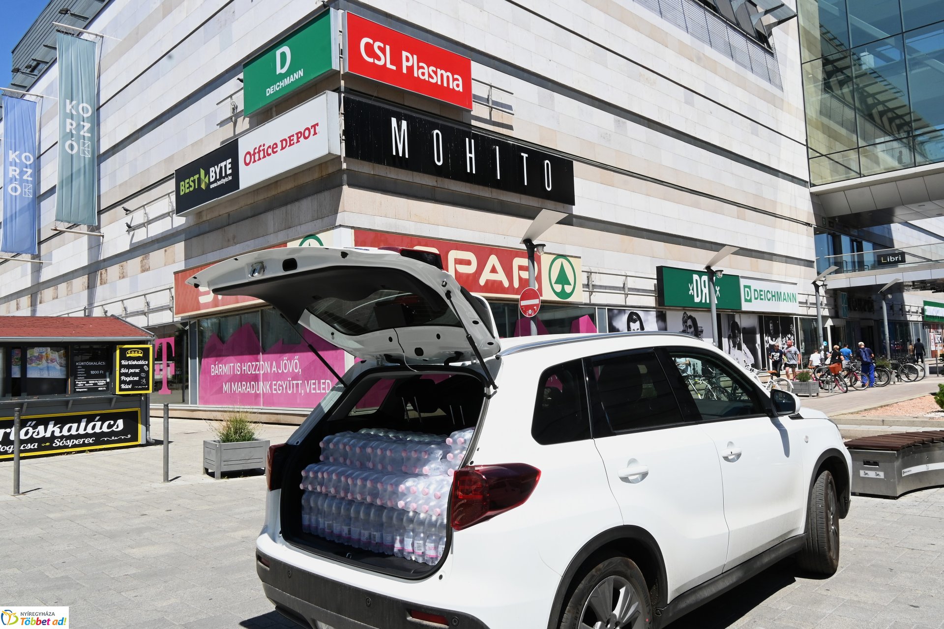 Vízosztás a belvárosban