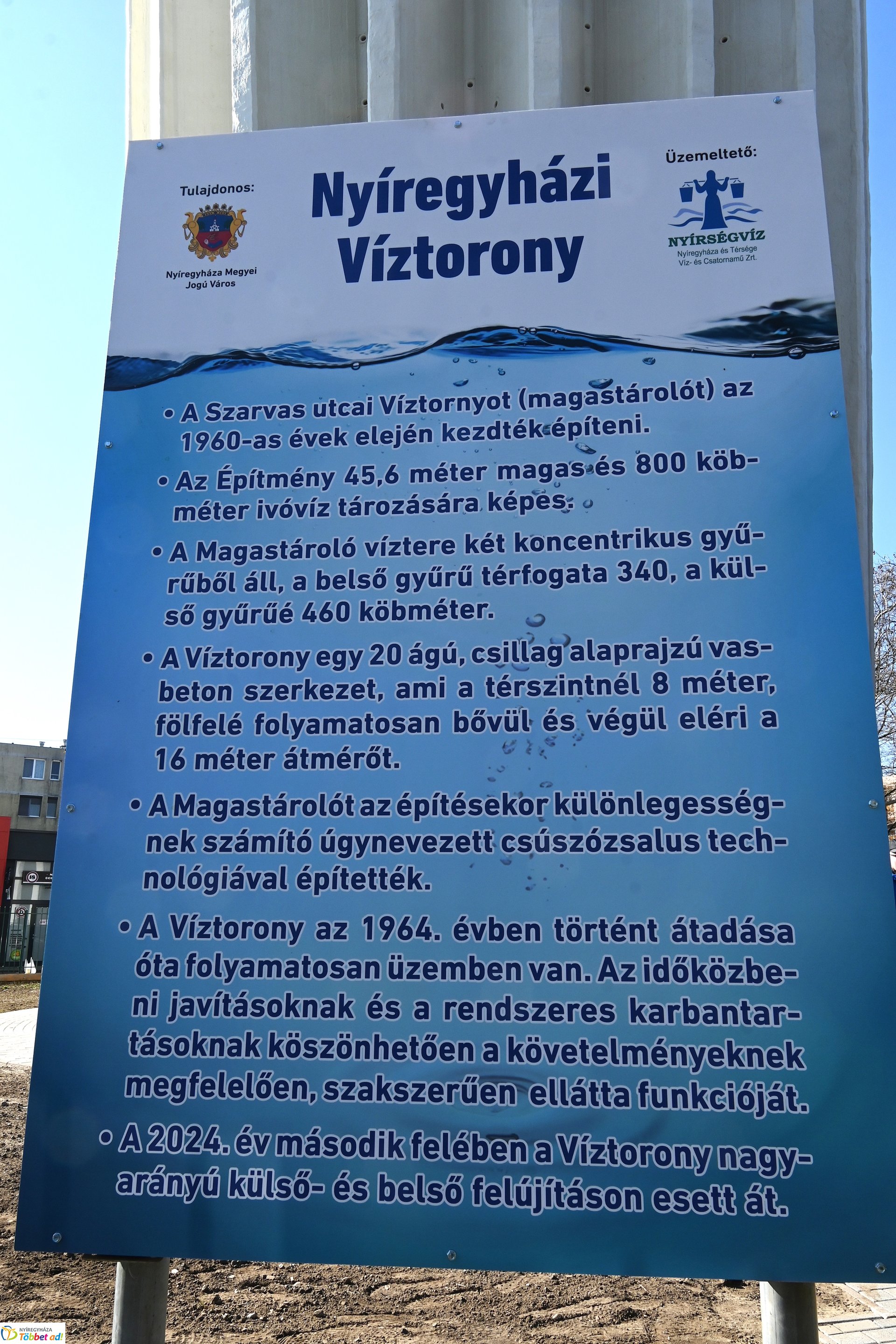 Víztoronylátogatás a Víz Világnapja alkalmából