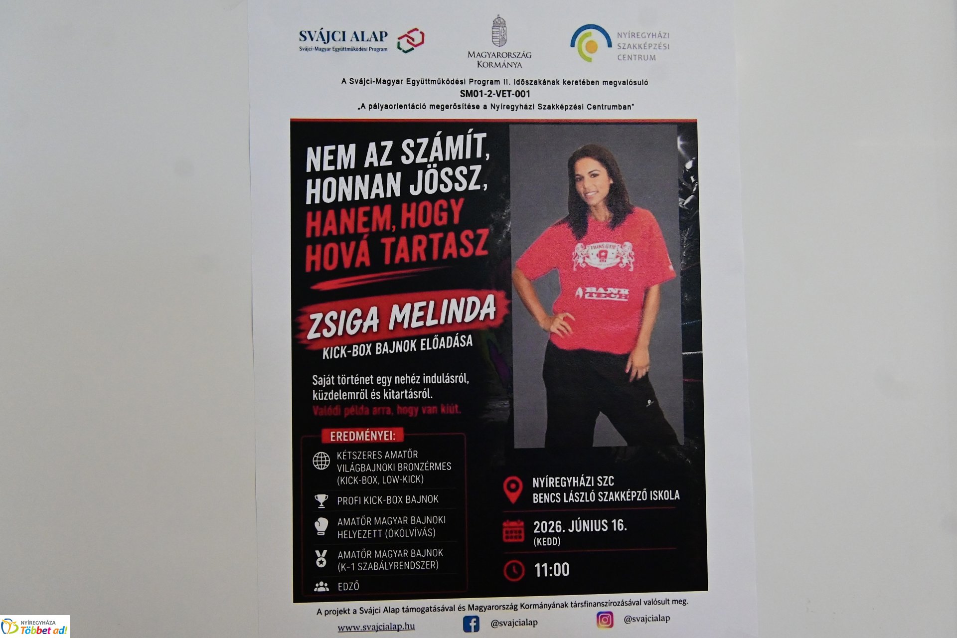 Zsiga Melinda kick-box bajnok előadása