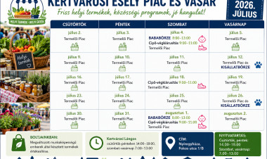 Júliusban is várja a családokat a Kertvárosi Esély Piac és Vásár