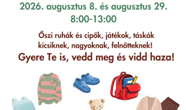 Iskolakezdésre készül? Kétszer is várja a családokat a Kertvárosi Bababörze Nyíregyházán