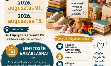 Adományokkal segíthetjük a mozgáskorlátozott embereket – augusztusban adománysort szerveznek Nyíregyházán