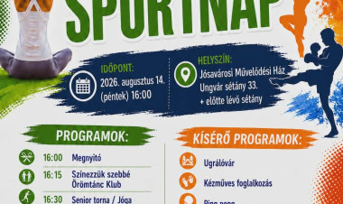 Jósavárosi Sportnap -  Mozgással, bemutatókkal és családi programokkal várják az érdeklődőket