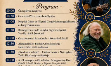Zsidó Gasztronómiai Fesztivál Nyíregyházán – Ízek, hagyományok, könyvek és koncertek várják a közönséget